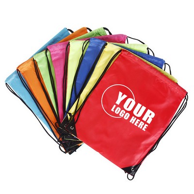 210D Polyester Drawstring Sports Backpack(17"×14")