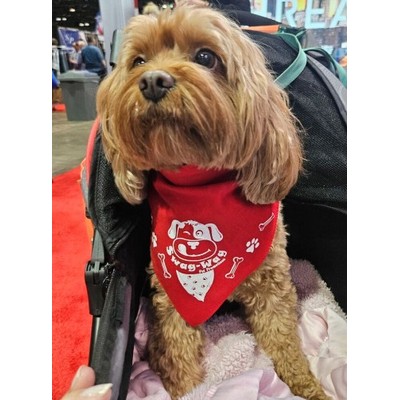 Economy Grade Snap & Go™ Pet Bandanna Triangle (XS-SM) Adjustable (3) Sizes 100% Cotton (12) Colors